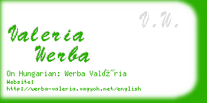 valeria werba business card